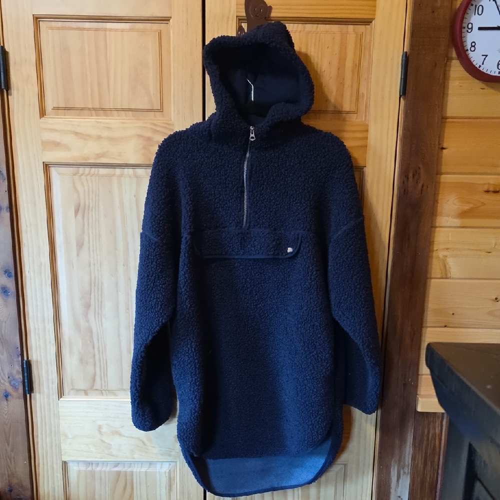 H&M Navy Blue Teddy Fleece Hoodie